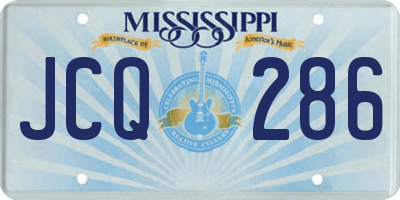 MS license plate JCQ286