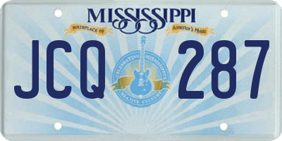 MS license plate JCQ287