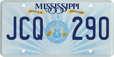 MS license plate JCQ290