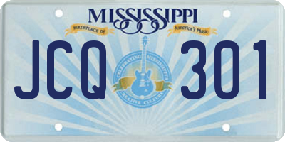MS license plate JCQ301