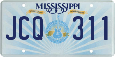 MS license plate JCQ311