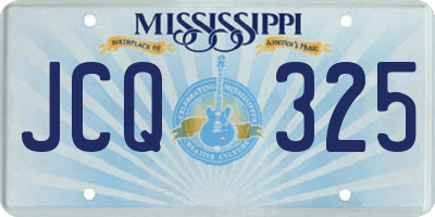 MS license plate JCQ325