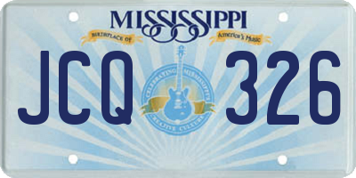 MS license plate JCQ326