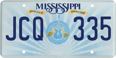 MS license plate JCQ335