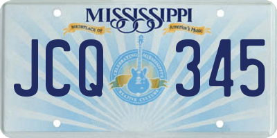 MS license plate JCQ345