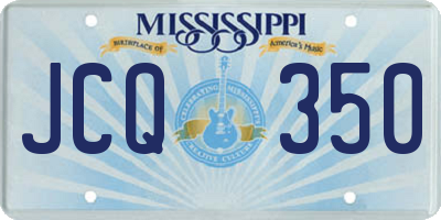 MS license plate JCQ350