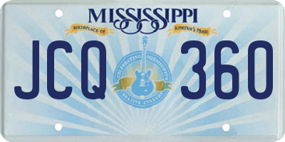 MS license plate JCQ360