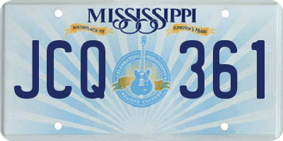 MS license plate JCQ361