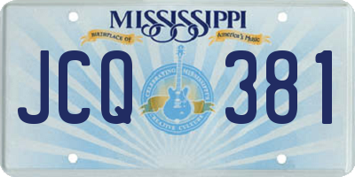 MS license plate JCQ381