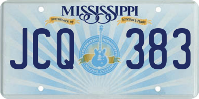 MS license plate JCQ383