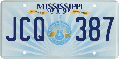 MS license plate JCQ387