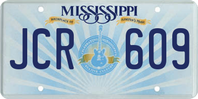MS license plate JCR609