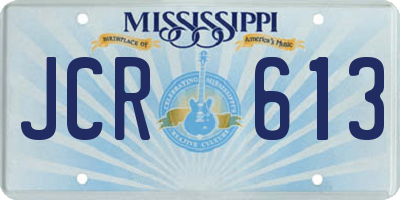 MS license plate JCR613