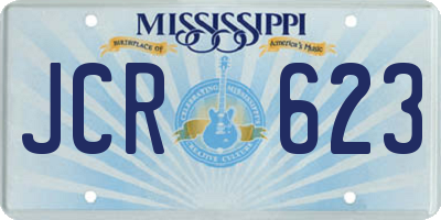MS license plate JCR623