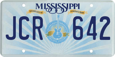 MS license plate JCR642