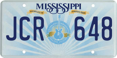 MS license plate JCR648
