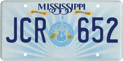 MS license plate JCR652