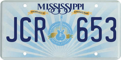 MS license plate JCR653