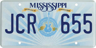 MS license plate JCR655