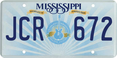 MS license plate JCR672