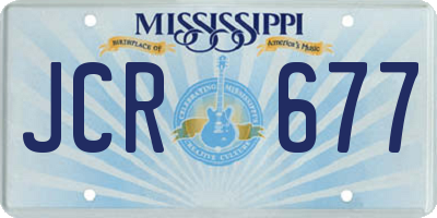 MS license plate JCR677