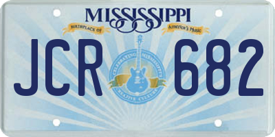 MS license plate JCR682