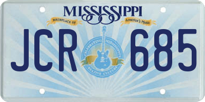 MS license plate JCR685