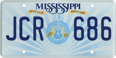 MS license plate JCR686