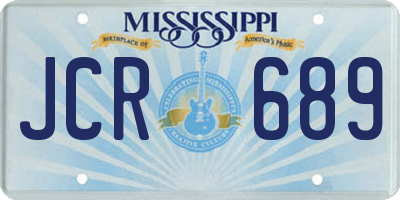 MS license plate JCR689