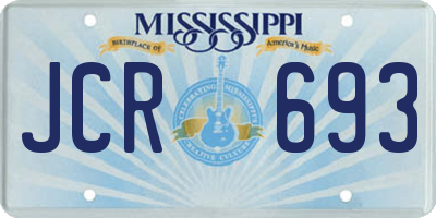 MS license plate JCR693