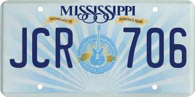 MS license plate JCR706