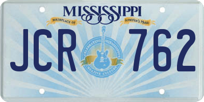 MS license plate JCR762