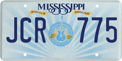 MS license plate JCR775