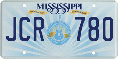 MS license plate JCR780