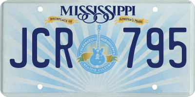 MS license plate JCR795