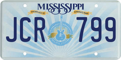 MS license plate JCR799
