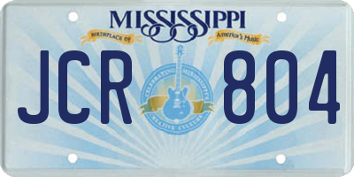 MS license plate JCR804