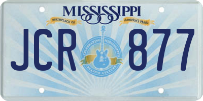 MS license plate JCR877