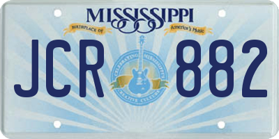 MS license plate JCR882