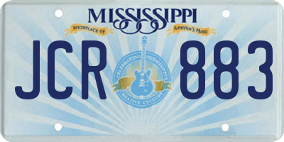 MS license plate JCR883