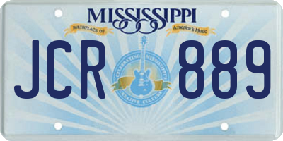 MS license plate JCR889