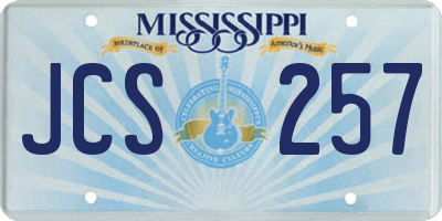 MS license plate JCS257