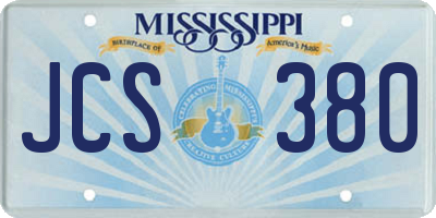 MS license plate JCS380