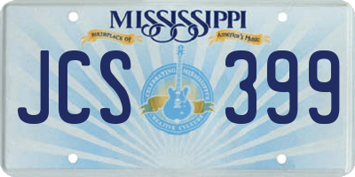 MS license plate JCS399
