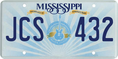 MS license plate JCS432