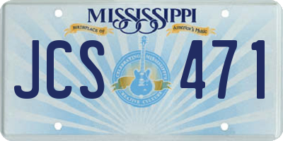 MS license plate JCS471