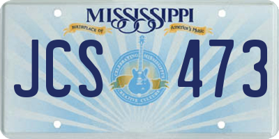 MS license plate JCS473