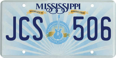 MS license plate JCS506