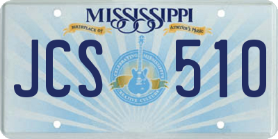MS license plate JCS510