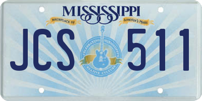 MS license plate JCS511